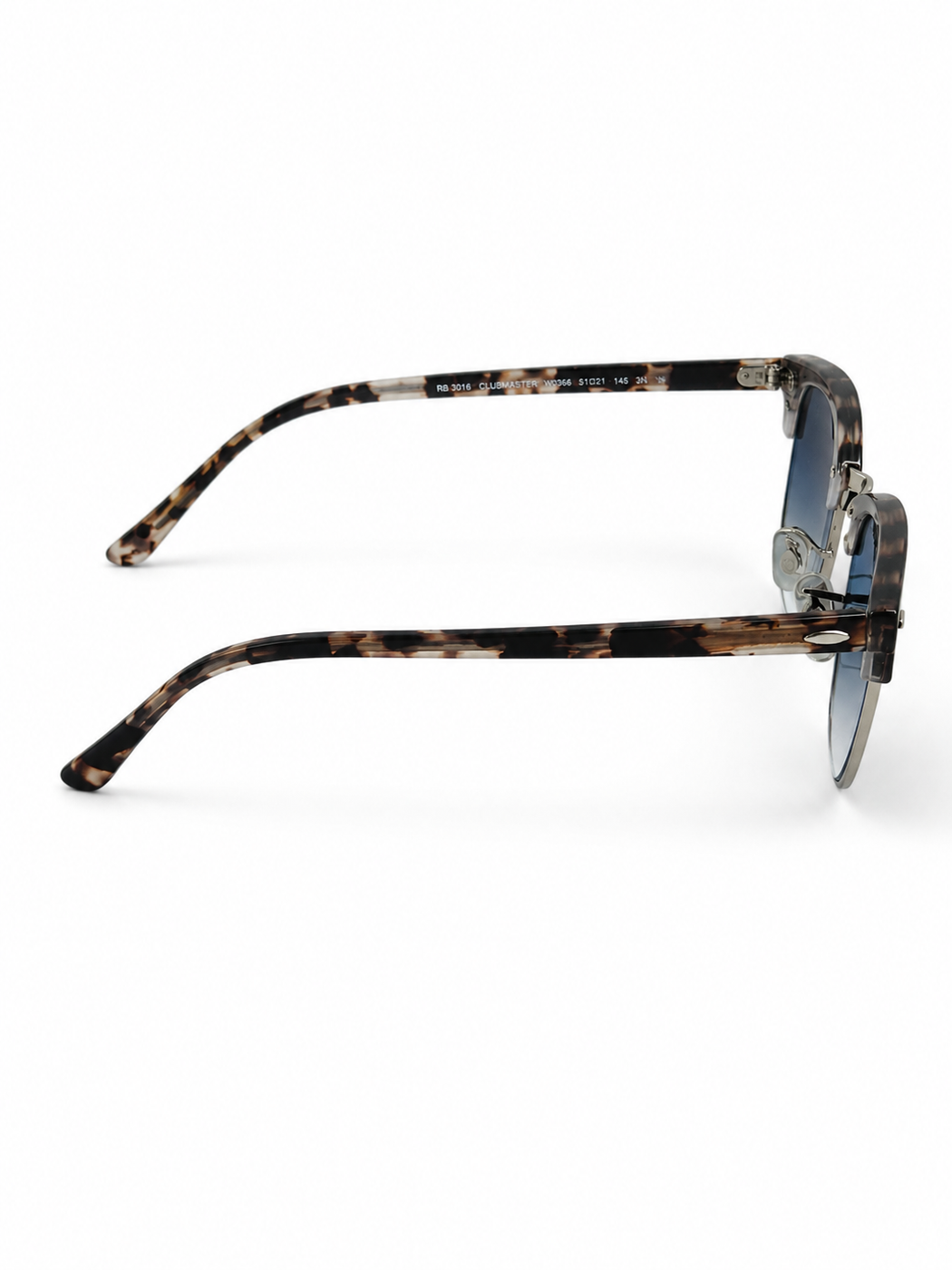 Ray Ban – 3016 – Clubmaster – Textured Silver Blue – Sunglasses - Premium