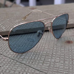 Rayban – 3035 – 62 – Golden Blue – Metal – Sunglasses – Unisex - Premium