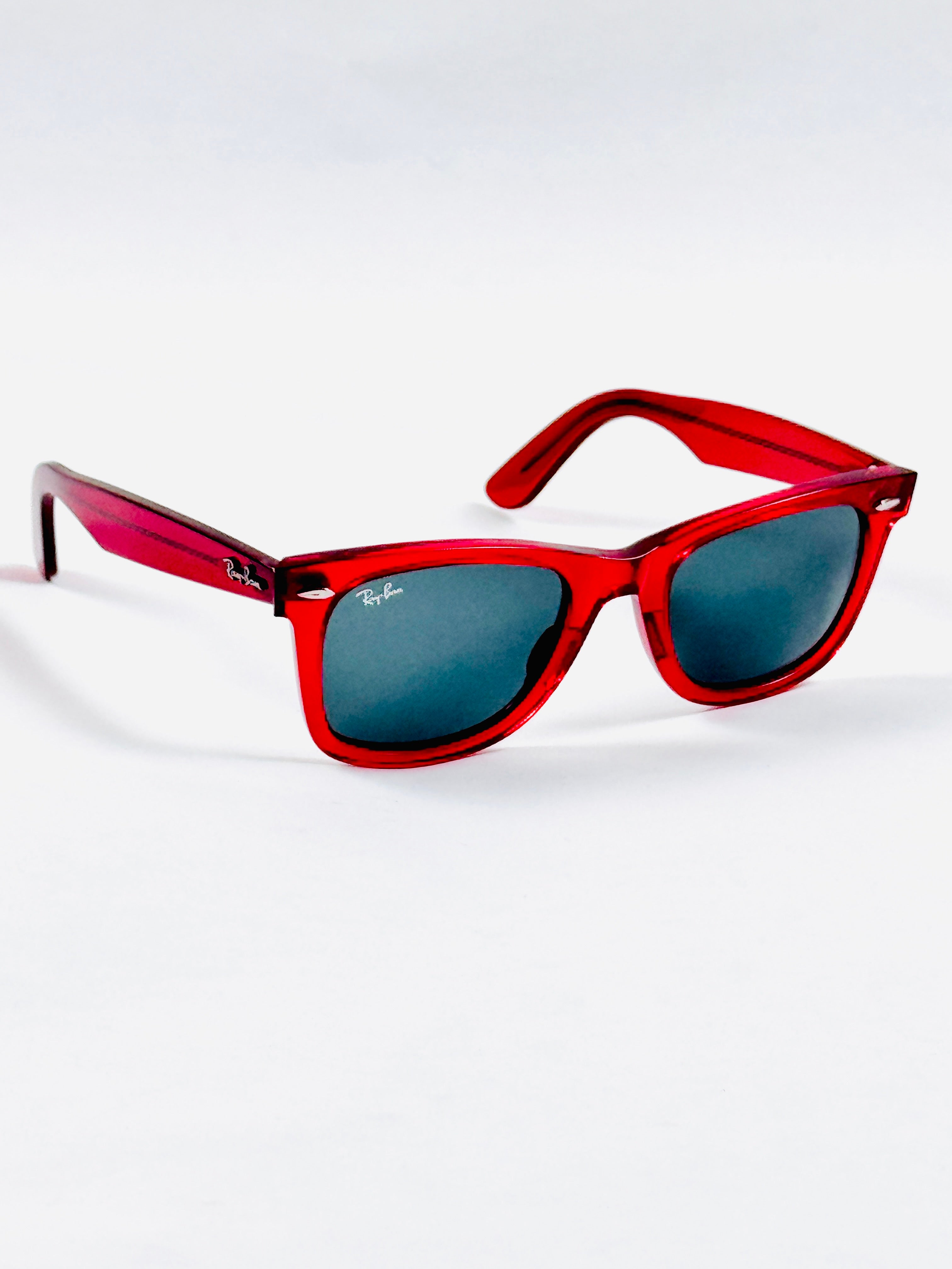 RayBan – 2140 – 50 – Red Black –  Acetate- Sunglasses – Unisex - Premium