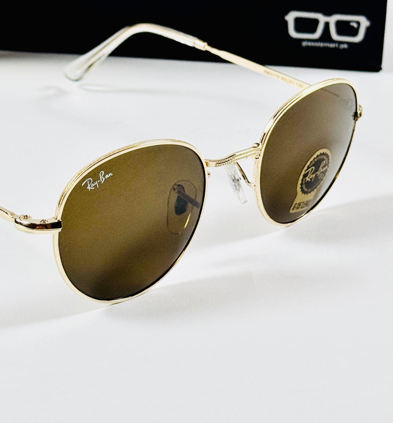 Rayban – 3772 – 50 – Golden Brown – Metal – Sunglasses – Unisex