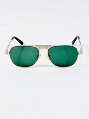 Cartier – CT0532 - 58 – Silver Green - Metal - Sunglasses – Unisex - Premium