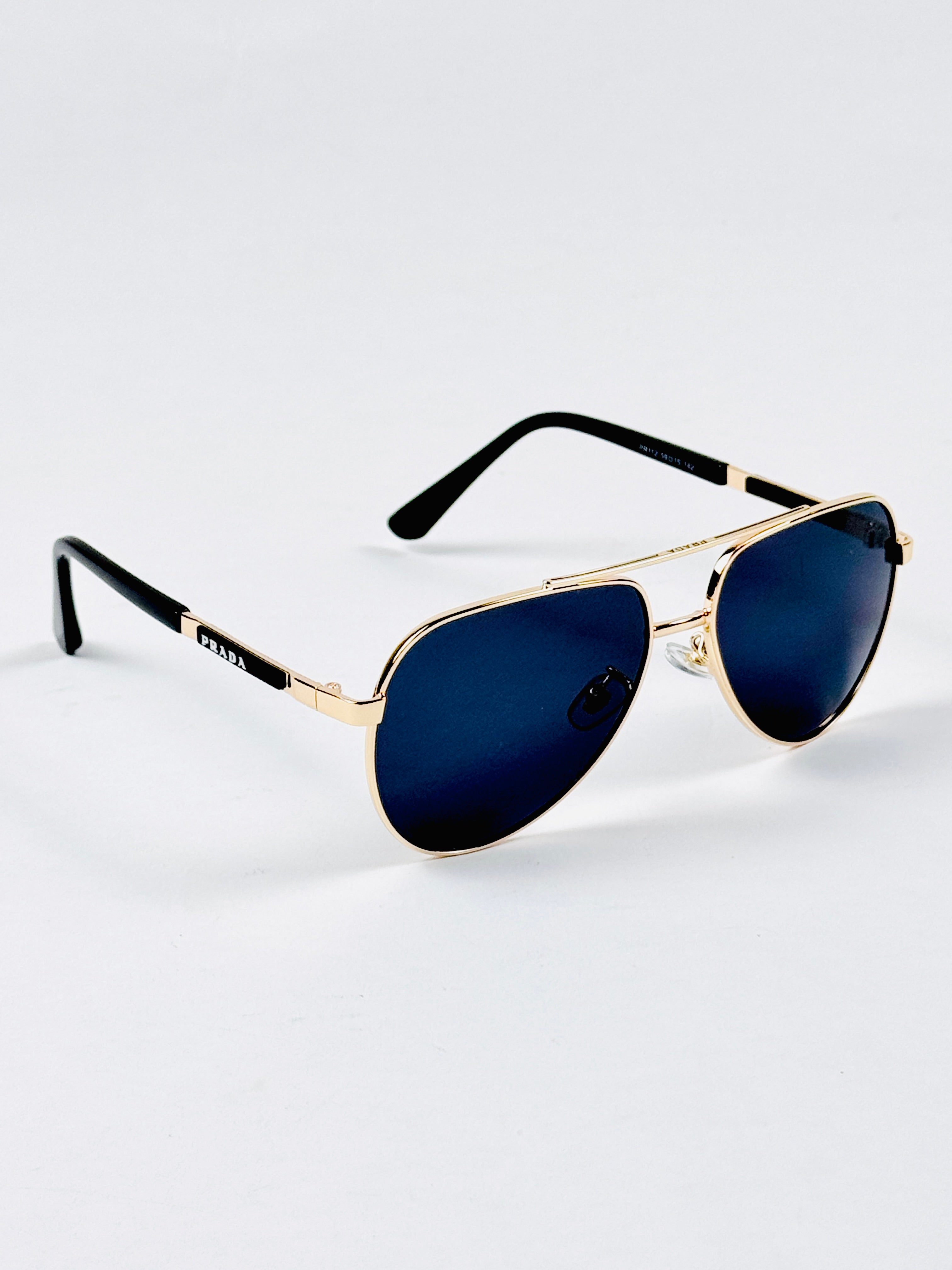 Prada – PR112 - 59 – Golden Black – Metal – Sunglasses