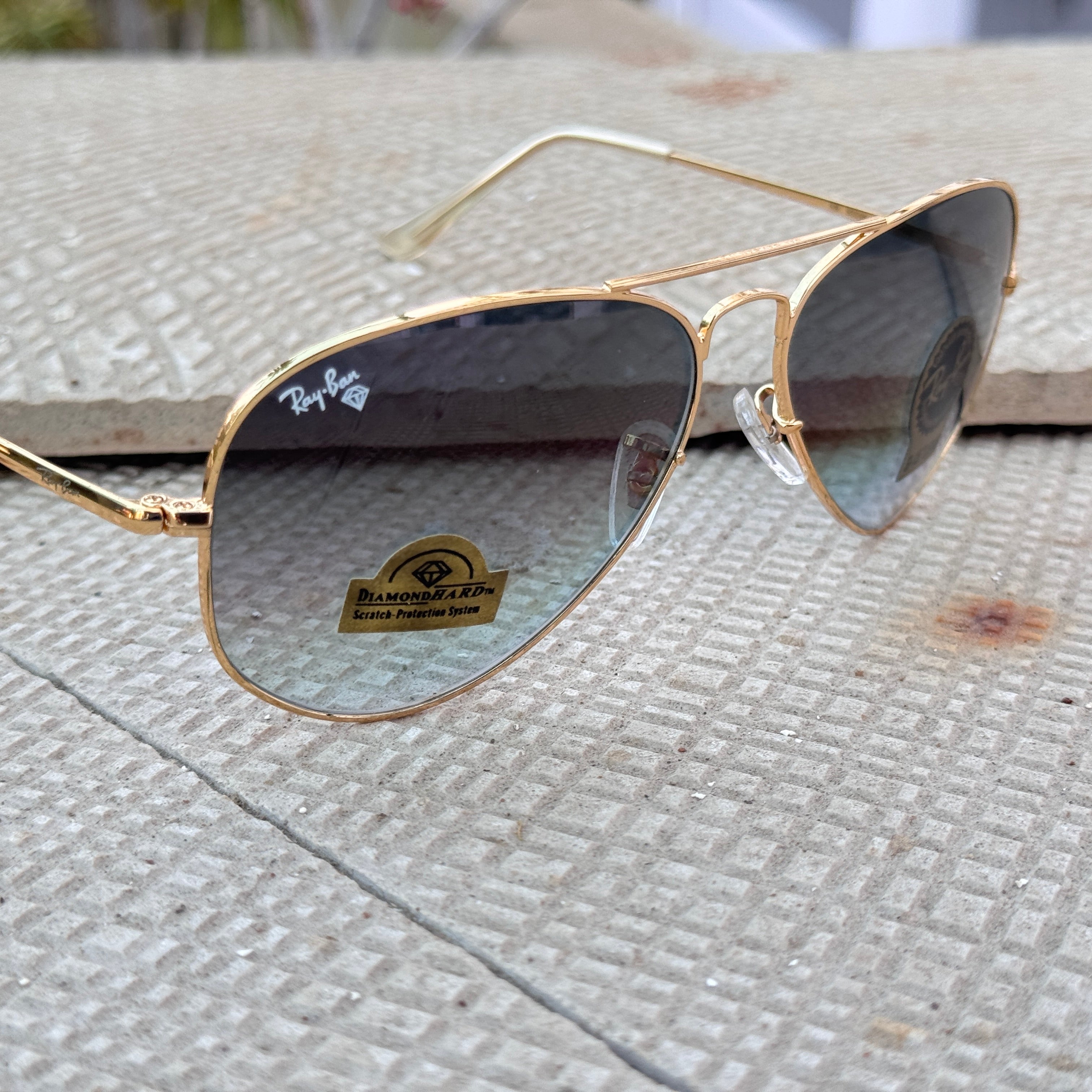 Rayban – 3035 – 62 – Golden Blue – Metal – Sunglasses – Unisex - Premium
