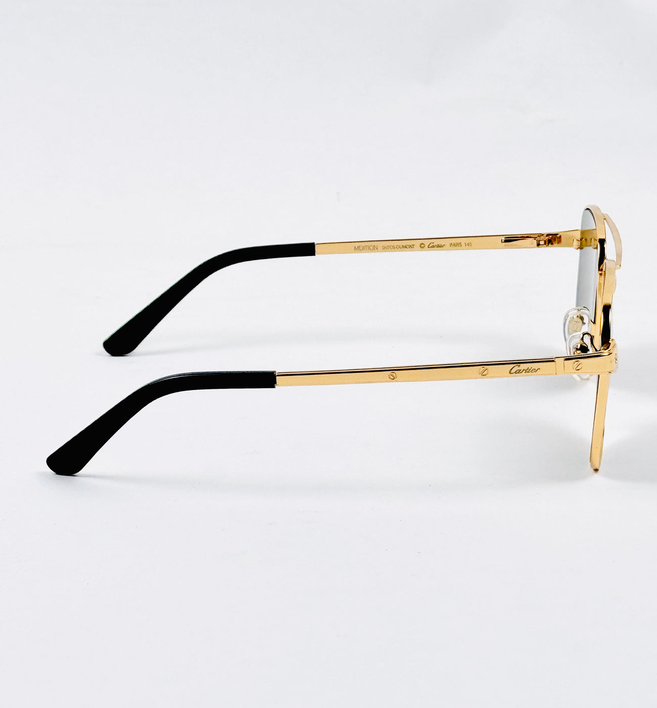 Cartier – 0425 - 59 – Golden Black - Metal - Sunglasses – Unisex - Premium
