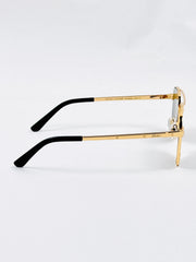 Cartier – 0425 - 59 – Golden Black - Metal - Sunglasses – Unisex - Premium