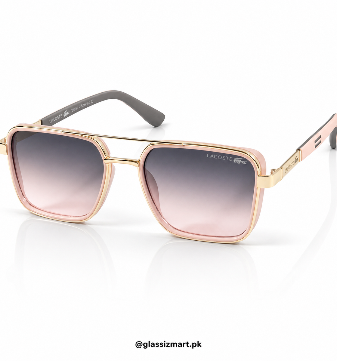 Lacoste – 58501 – 56 – Pink – Metal – Sunglasses – Unisex