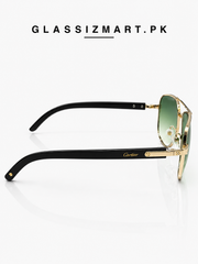 Cartier – 200988 – 59 – Golden Green – Metal – Sunglasses – Unisex