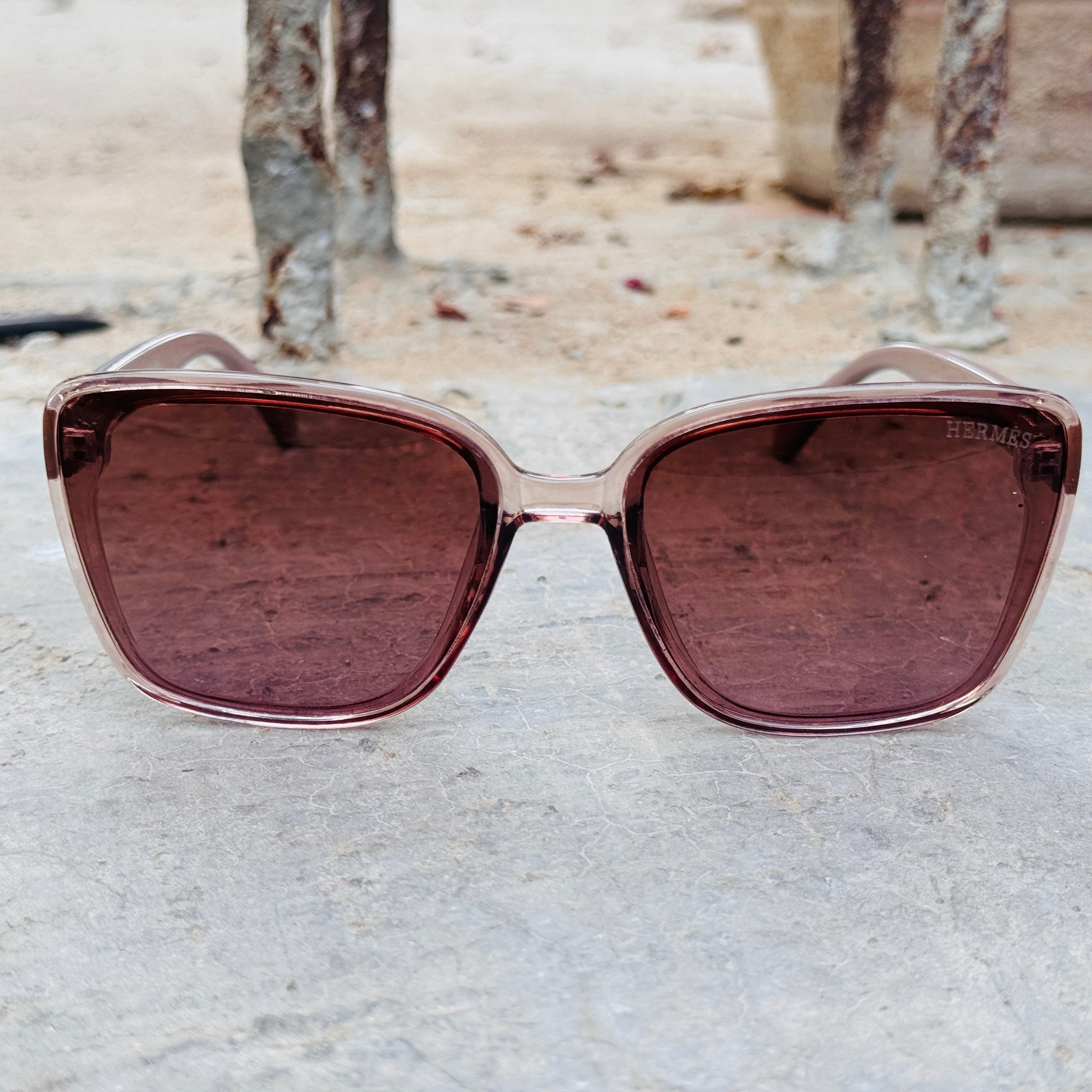 Hermes - 33120 – 60 – Pink – Acetate – Sunglasses – Ladies