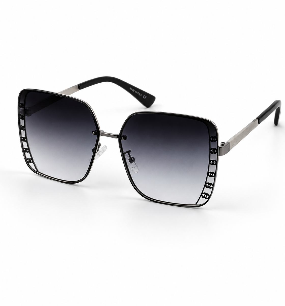 Chanel – 2204 – 56 – Black Gradient – Metal – Sunglasses – Ladies