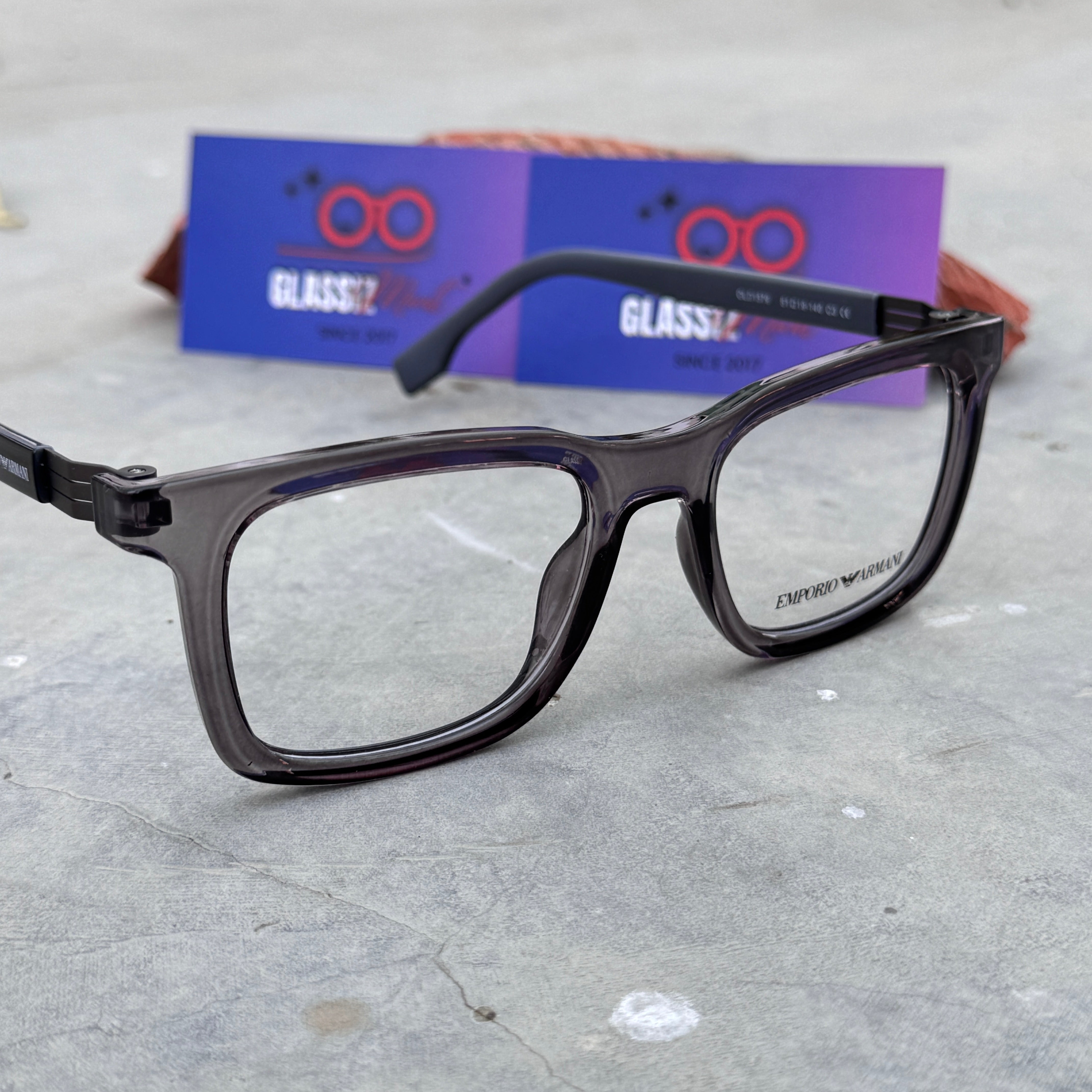 Emporio Armani – 1579 – 51 – Grey –  Acetate - Optics – Unisex - Premium