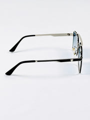 Versace – 22172 – 58 – Silver Blue – Metal – Sunglasses – Unisex