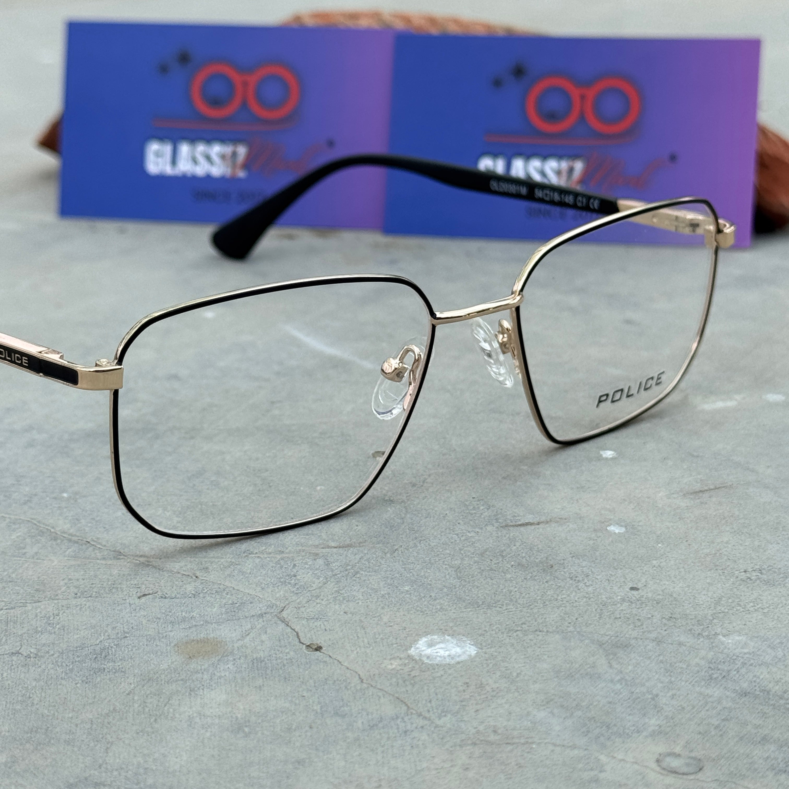 Police – 0301 – 54 – Silver Black – Metal - Optics – Unisex - Premium