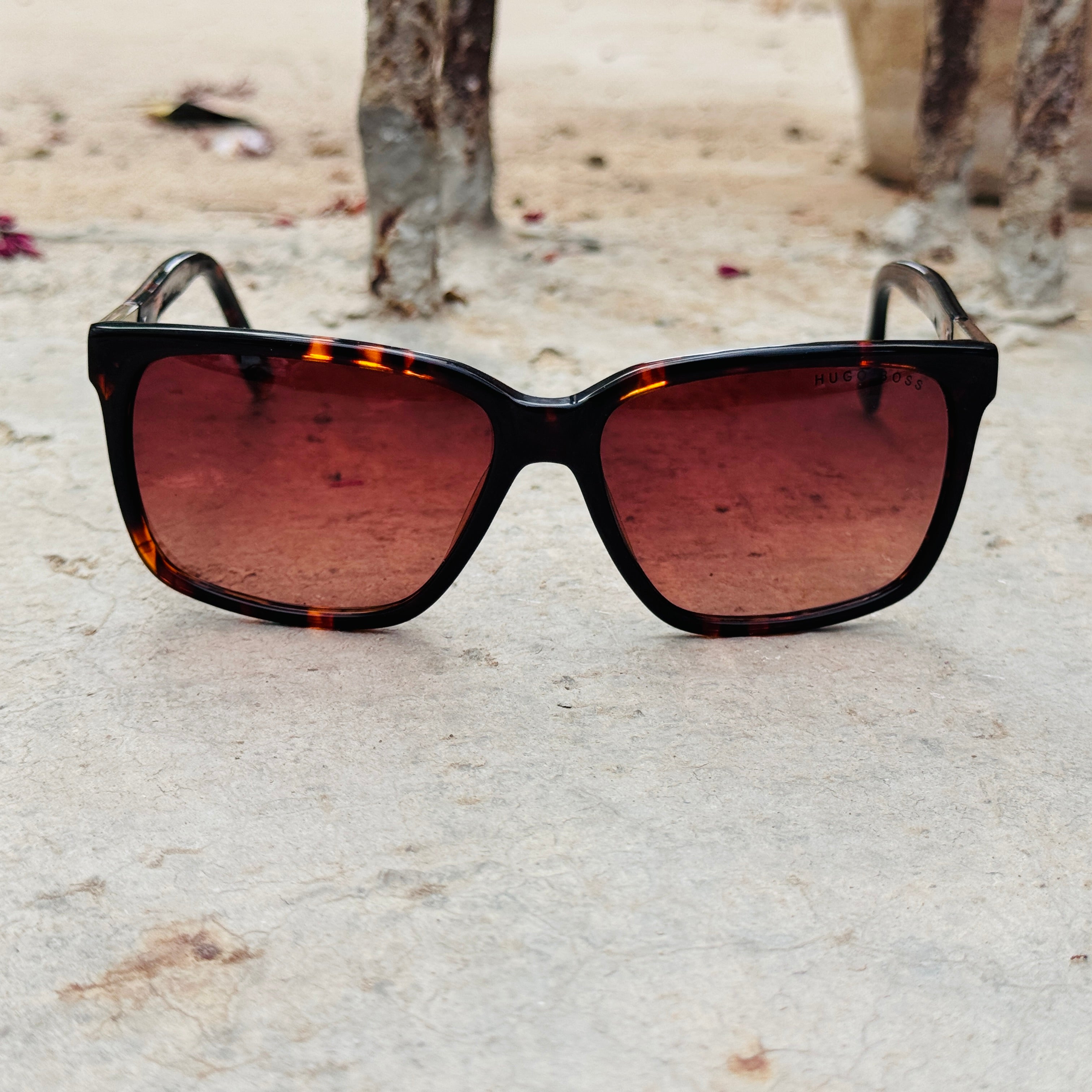Higo  Boss – 0556 - 57–  Tortoise Brown - Acetate - Sunglasses – Unisex - Premium