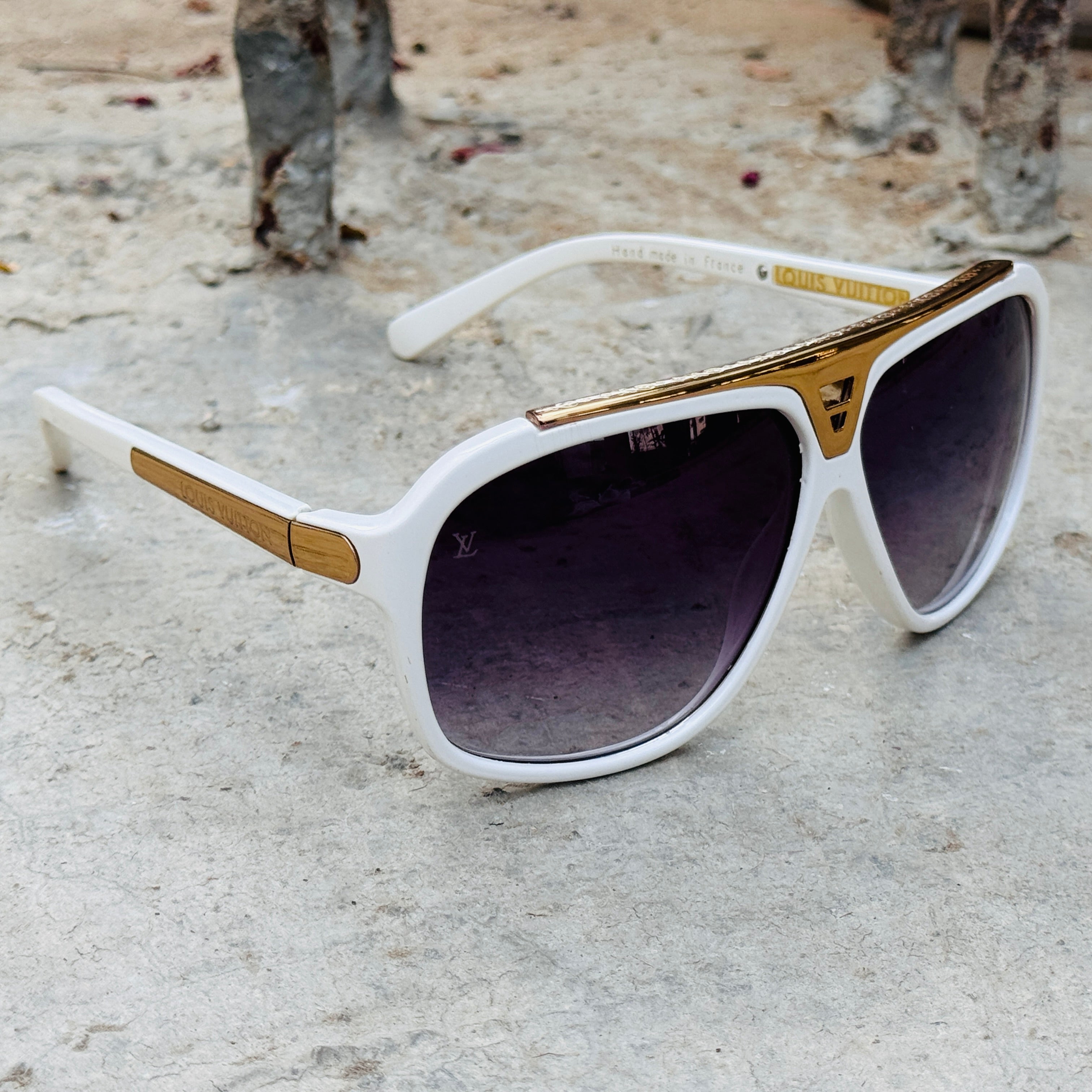Louis Vuitton – 0351 - 65 – White - Acetate - Sunglasses – Unisex - Premium
