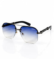 Cartier – 0369 - 60 – Black Blue – Metal - Sunglasses – Unisex