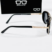 Hugo Boss – 0902 – 62 – Golden Black – Metal – Sunglasses – Unisex
