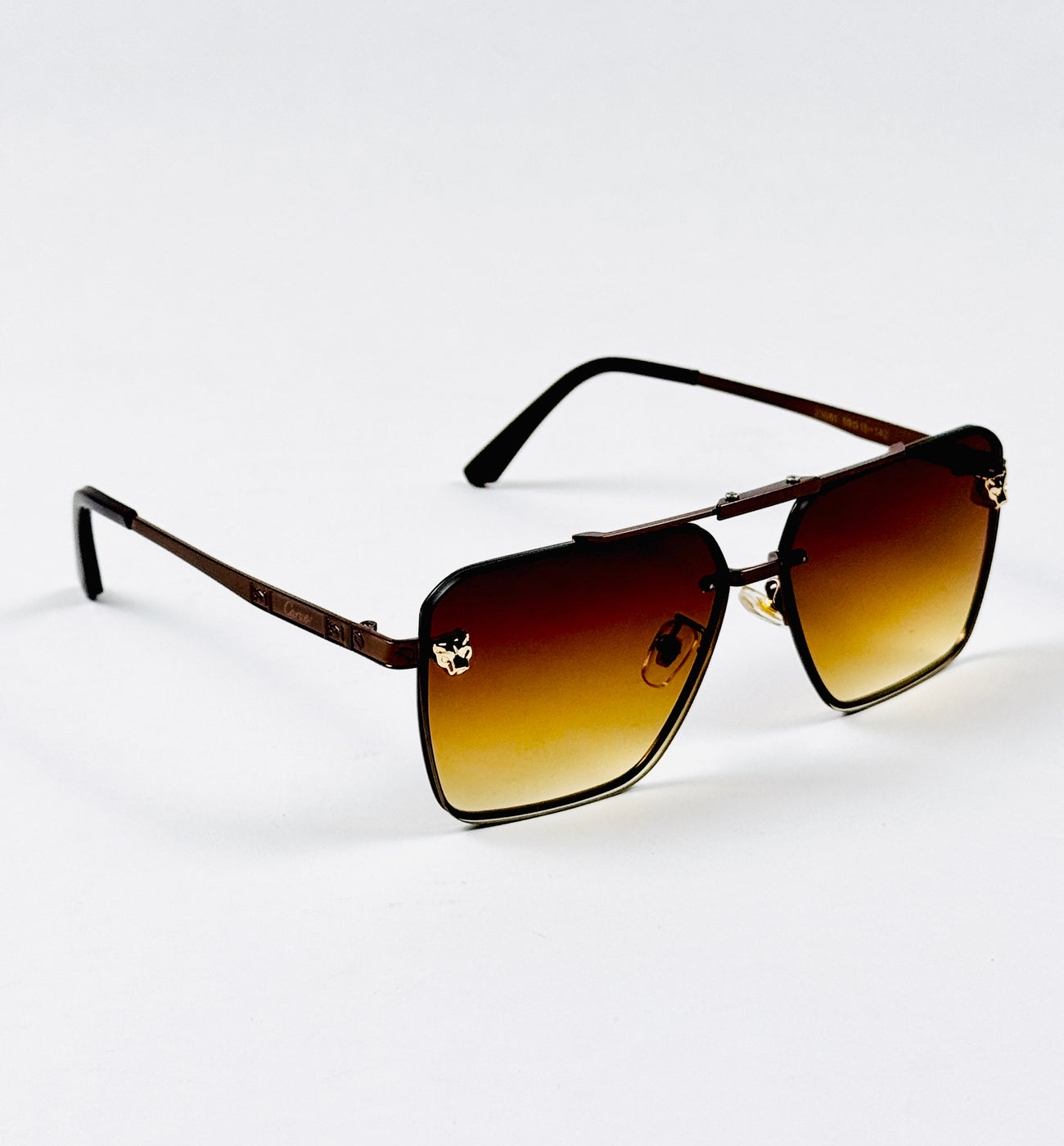 Cartier – 23061 – 59 – Brown – Metal – Sunglasses – Unisex