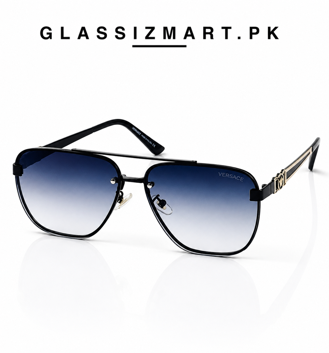 Versace – 22211 – 60 – Black Gradient – Metal – Sunglasses – Unisex