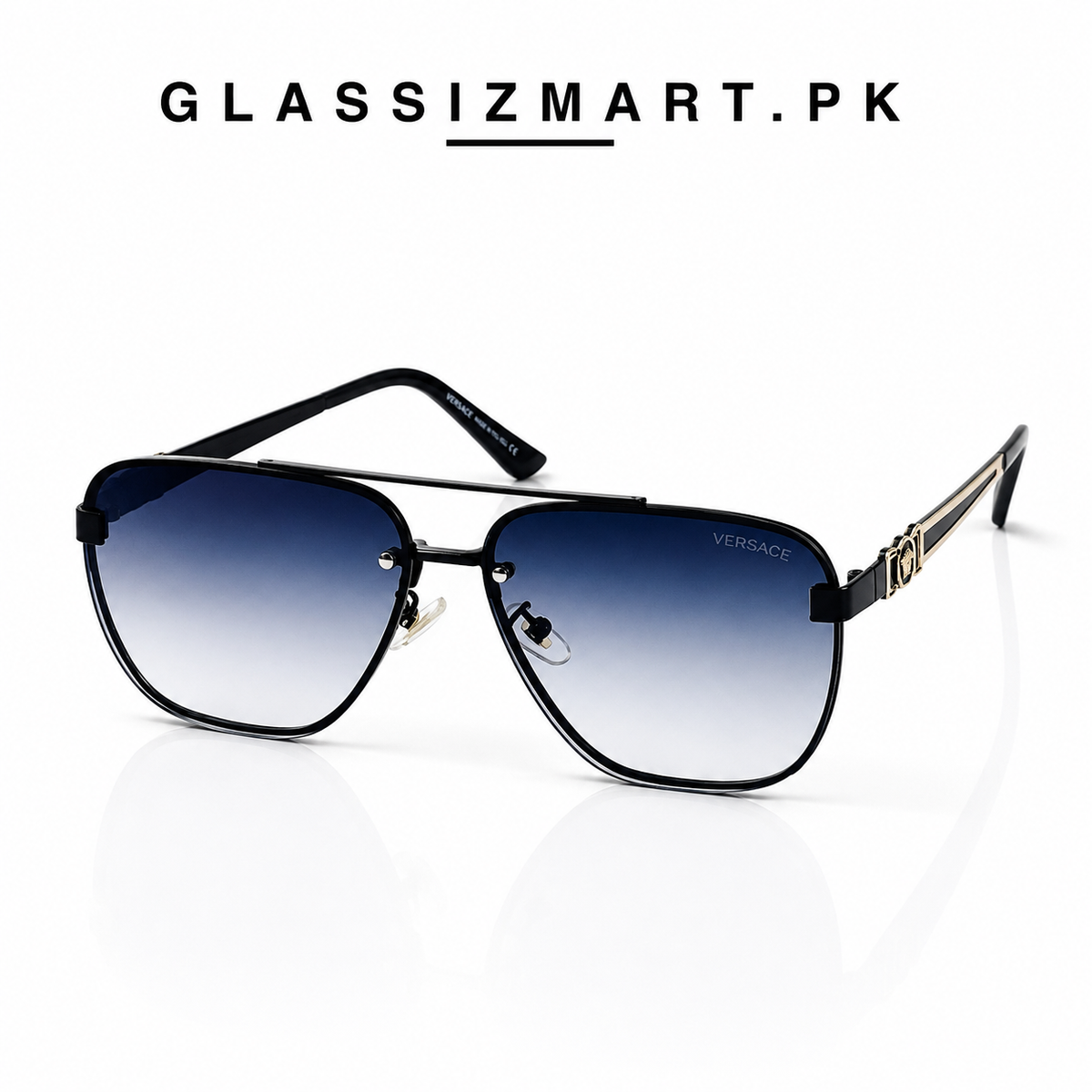 Versace – 22211 – 60 – Black Gradient – Metal – Sunglasses – Unisex