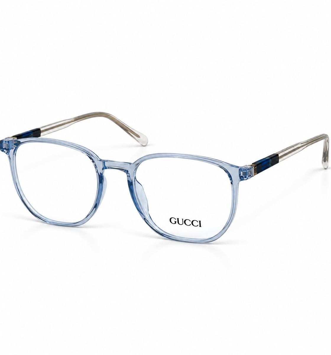 Gucci – 521006 - 50 – Transparent Blue - Acetate - Optics – Unisex -