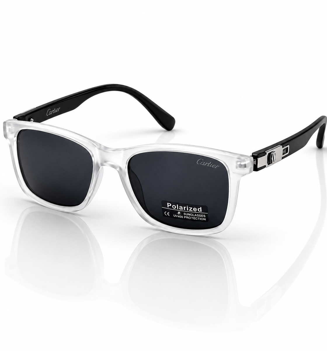 Cartier - P1256 – 54 – Transparent Black – Acetate – Sunglasses – Unisex