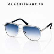 Gucci – 23408 – 60 – Silver Blue – Metal – Sunglasses – Unisex
