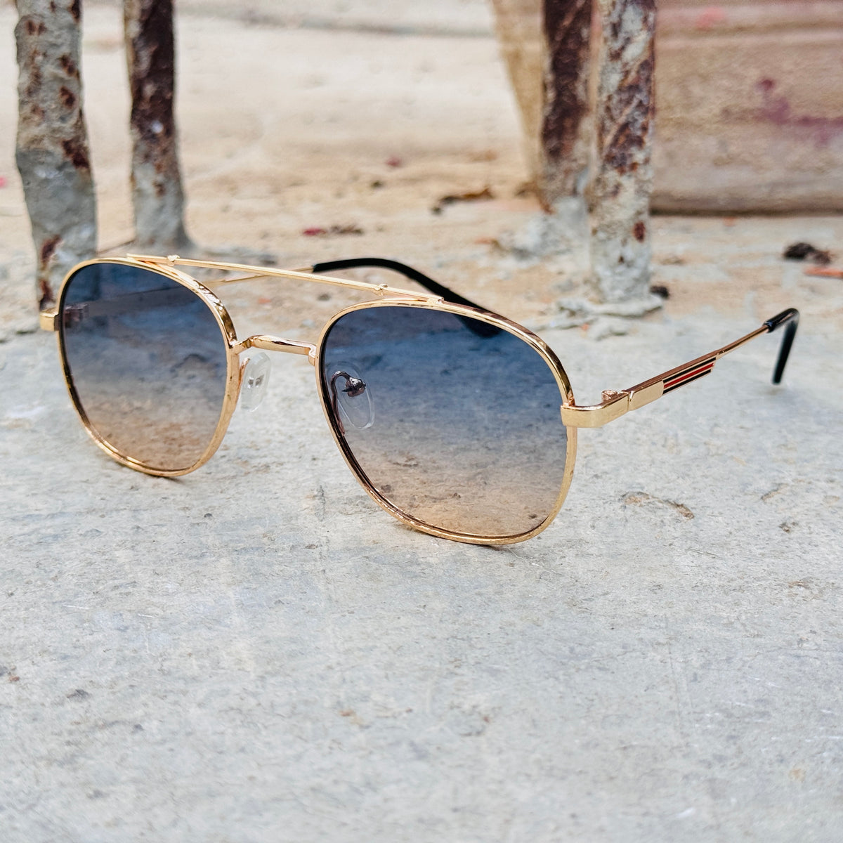Gucci – 5577 – 56 – Golden Multi – Metal – Sunglasses – Unisex