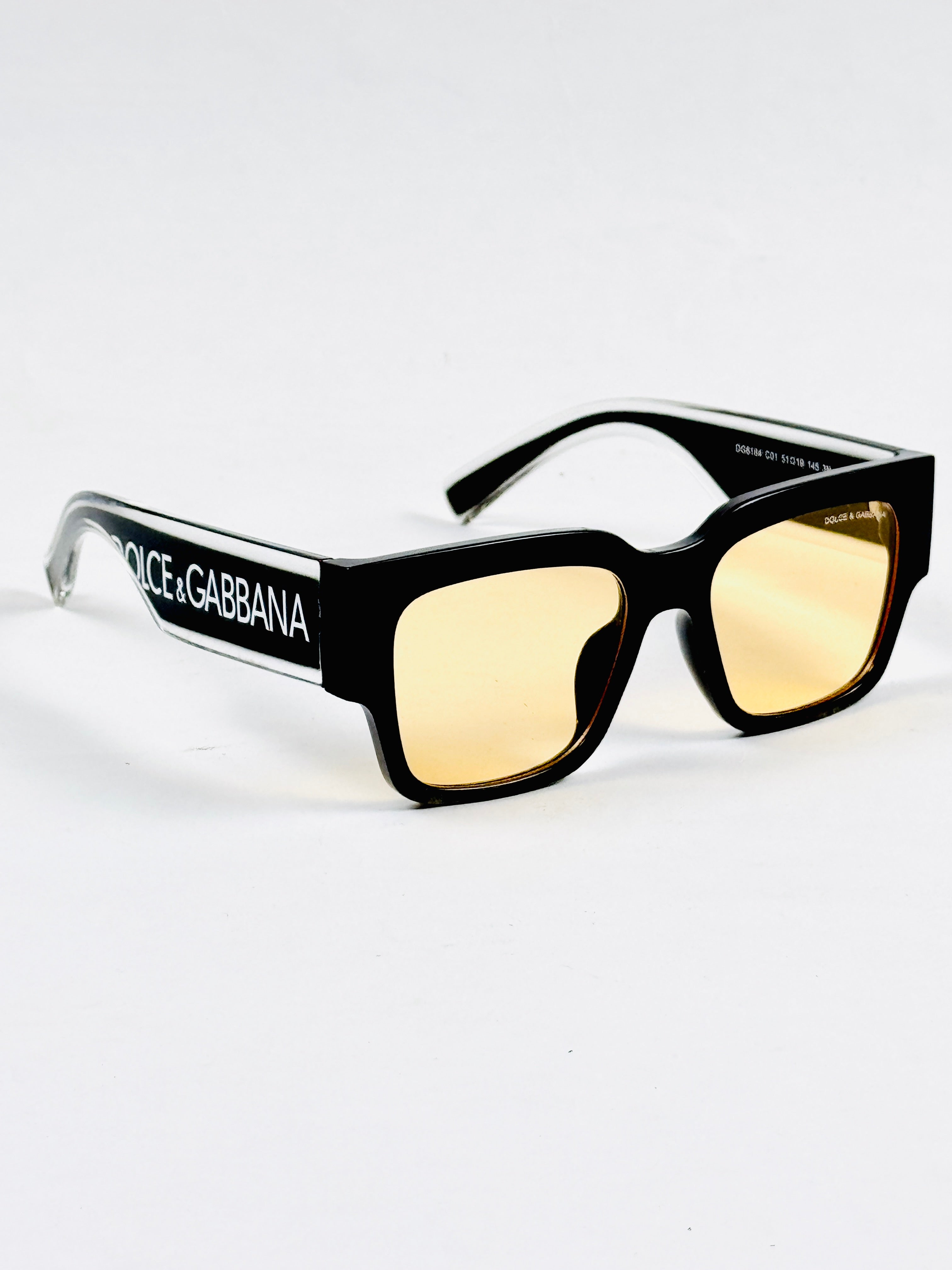 Dolce & Gabbana – 6184 – 51 – Black Yellow – Acetate – Sunglasses – Unisex