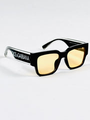 Dolce & Gabbana – 6184 – 51 – Black Yellow – Acetate – Sunglasses – Unisex