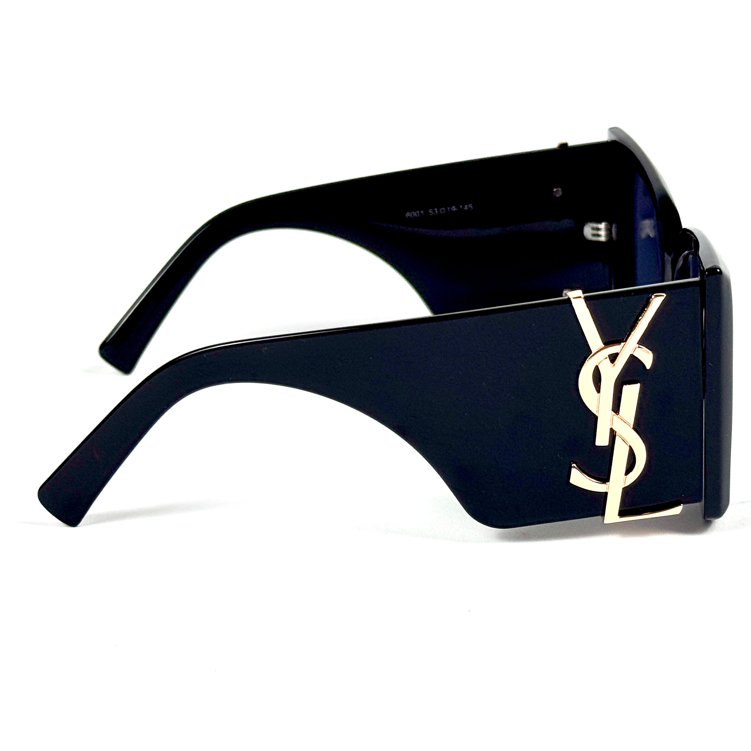 YSL – 6001 - 53 – Black – Acetate - Sunglasses – Ladies