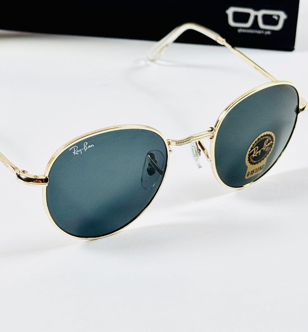 Rayban – 3772 – 50 – Golden Black – Metal – Sunglasses – Unisex