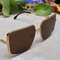 Fendi  – 4014 - 59 – Golden Brown – Metal - Sunglasses – Ladies - Premium