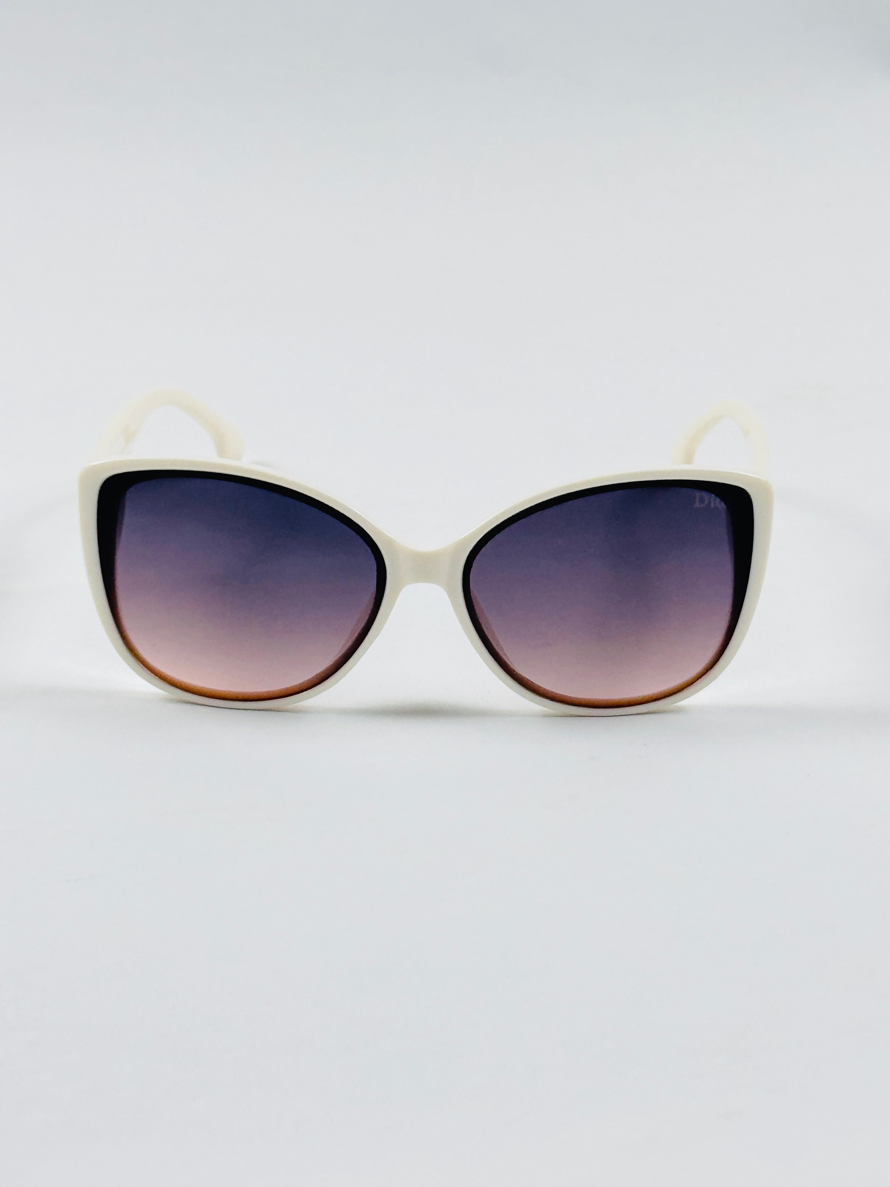 Dior - 9114 – 61 – White Pink – Acetate – Sunglasses – Ladies