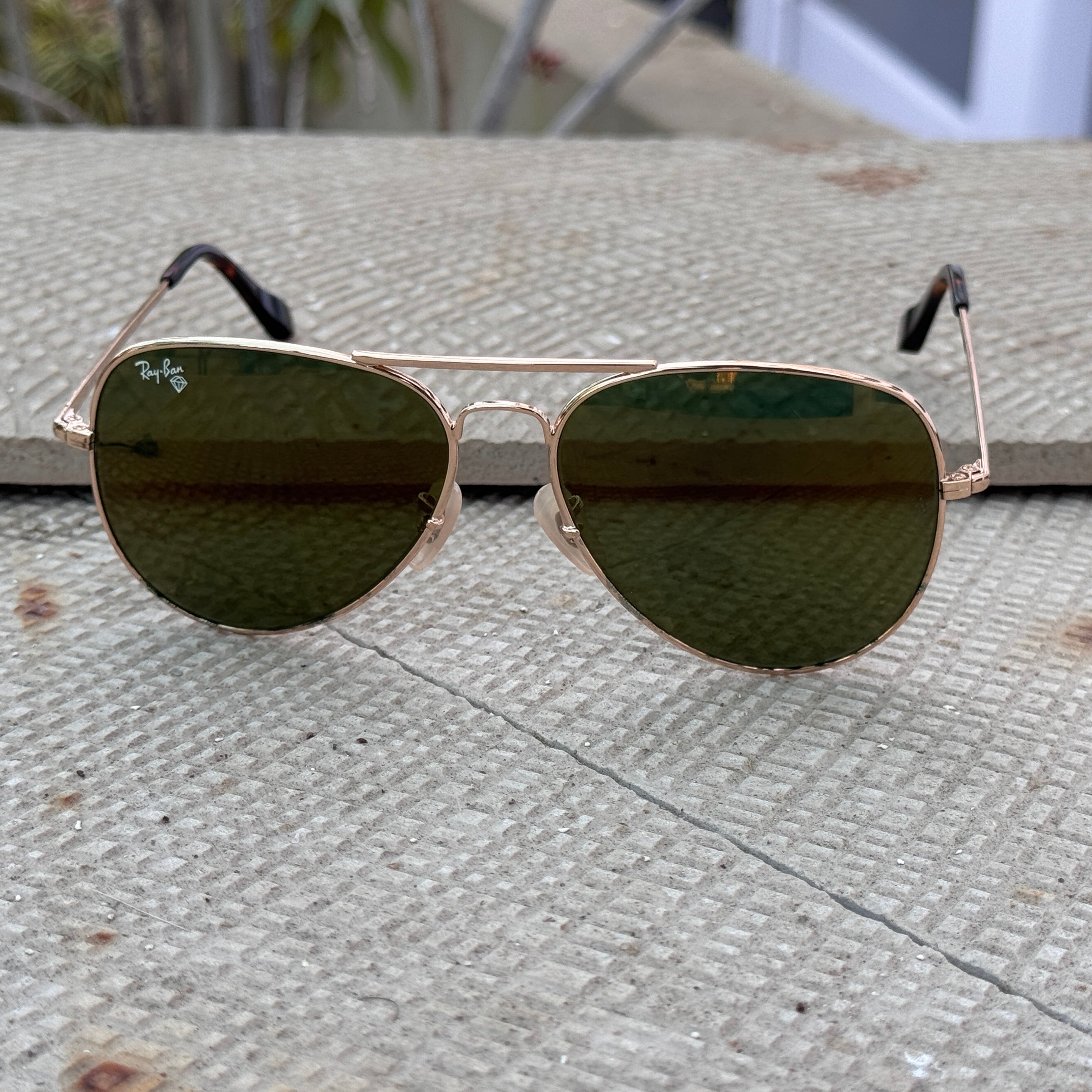 Rayban – 3035 – 62 – Golden Green Mercury – Metal – Sunglasses – Unisex - Premium