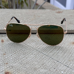 Rayban – 3035 – 62 – Golden Green Mercury – Metal – Sunglasses – Unisex - Premium