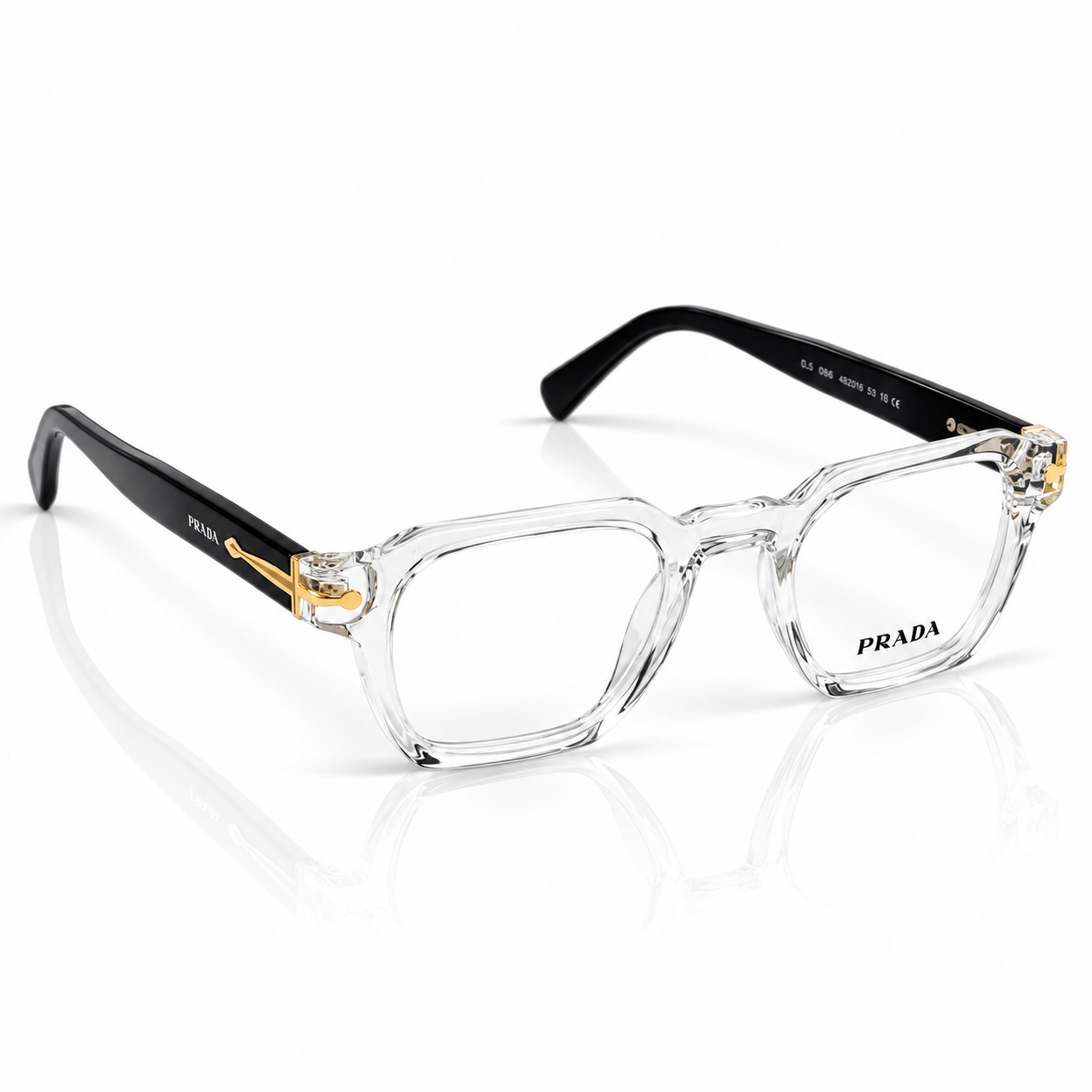 Prada – 6916 – 54 – Black –  Acetate- Optics – Unisex - Premium