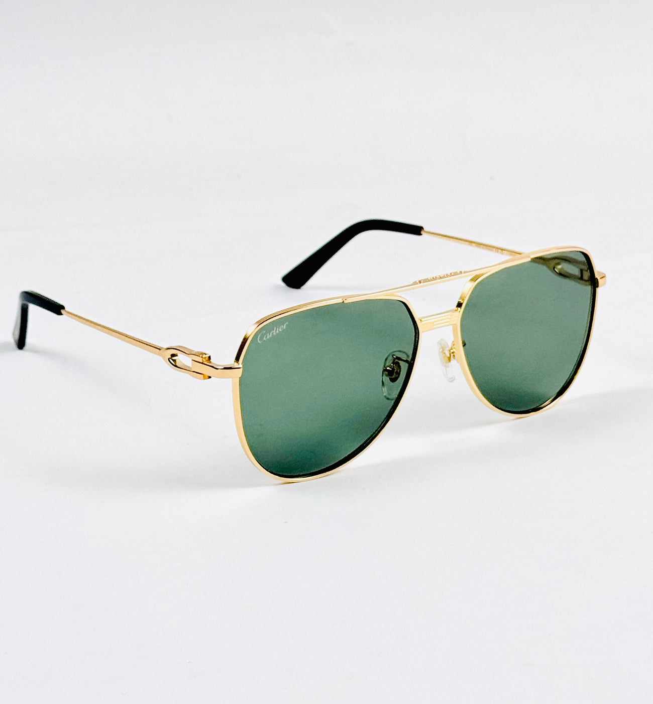 Cartier – 9664 - 58 – Golden Green - Metal - Sunglasses – Unisex - Premium