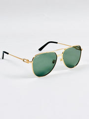 Cartier – 9664 - 58 – Golden Green - Metal - Sunglasses – Unisex - Premium