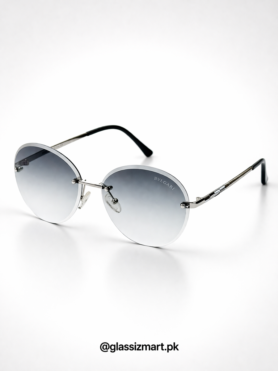 Bvlgari – 20352 - 55 – Silver Green Gradient – Metal - Sunglasses – Ladies