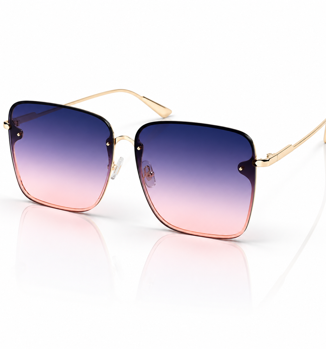Fendi - 2A882 – 58 – Golden Pink – Metal – Sunglasses – Ladies