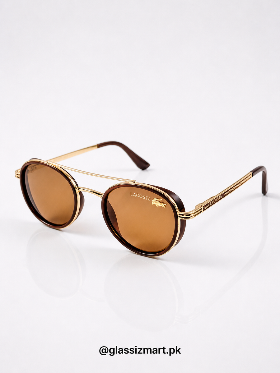 Lacoste – 014 – 53 – Golden Brown – Metal – Sunglasses – Unisex