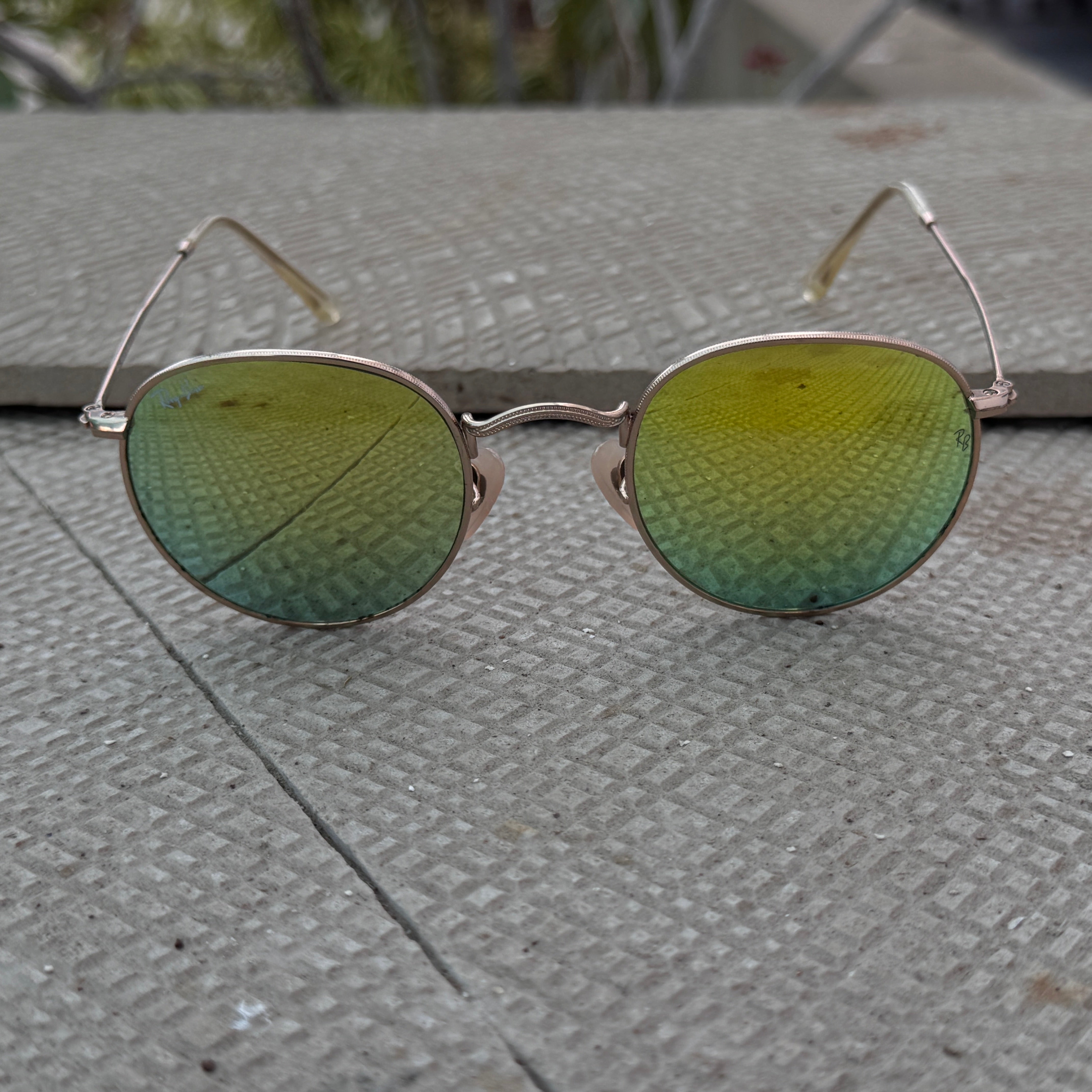 Rayban – 3447 – 50 – Golden Mercury – Metal – Sunglasses – Unisex - Premium