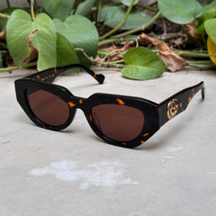 Gucci – 1421 - 51 – Tortoise – Acetate - Sunglasses – Ladies - Premium
