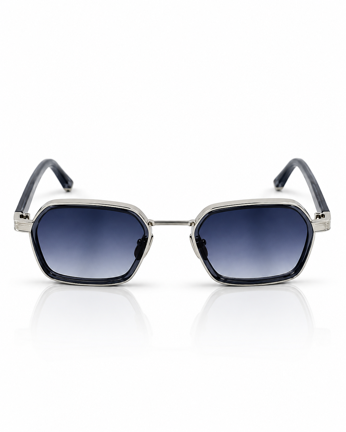 Gucci - 2074 - 51 - Silver Gradient - Metal - Rectangle - Sunglasses - Premium