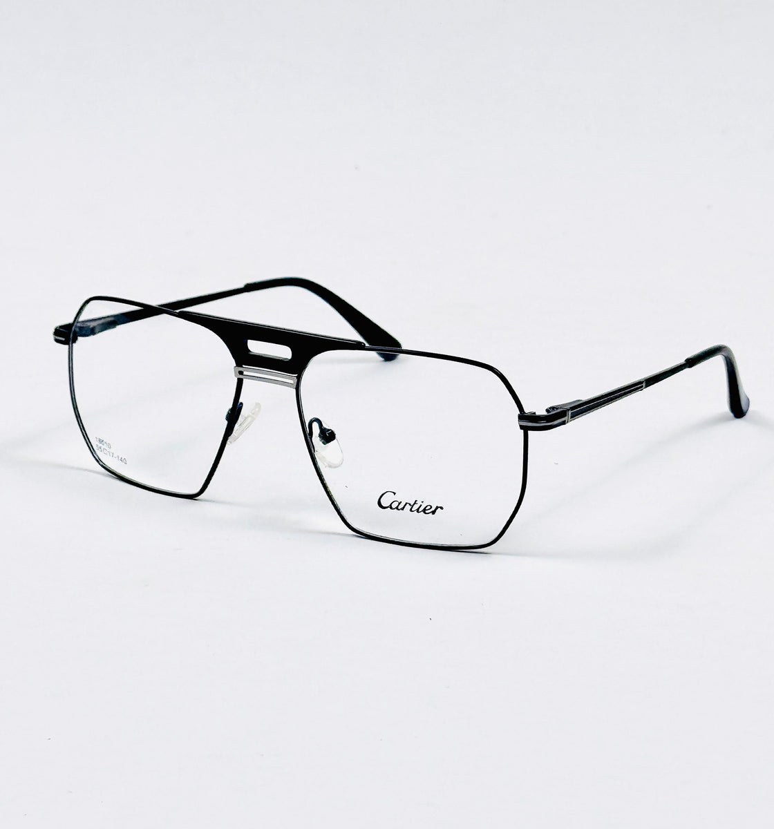 Cartier – 18010 – 55 – Silver Black –  Metal - Optics – Unisex