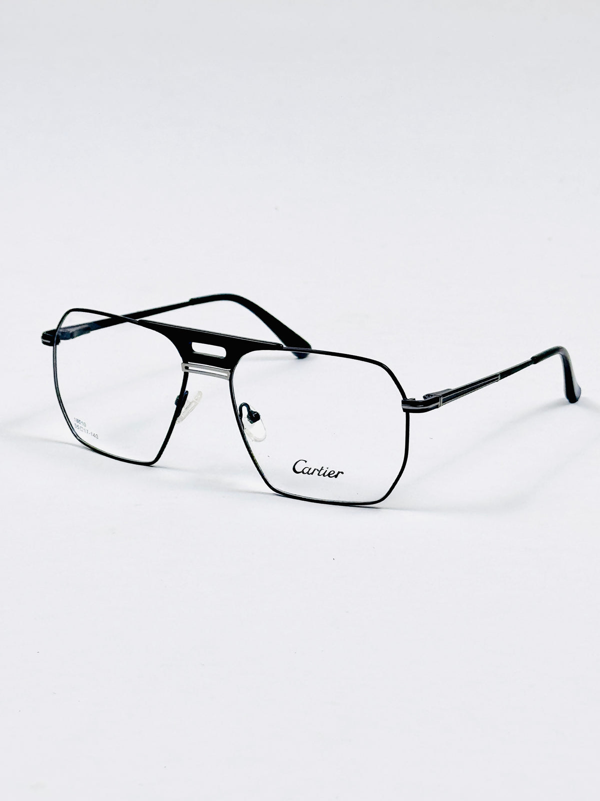 Cartier – 18010 – 55 – Silver Black –  Metal - Optics – Unisex