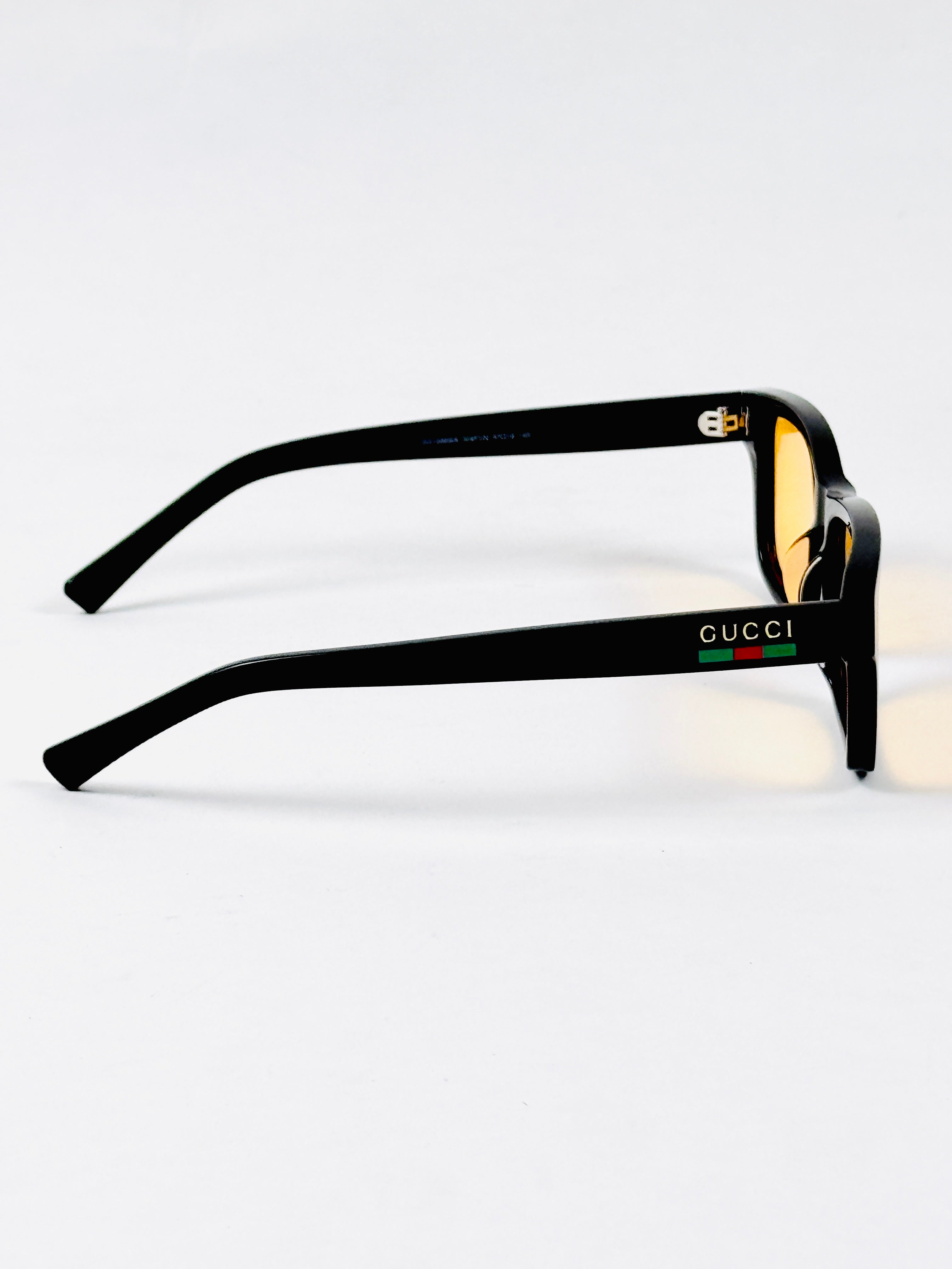 Gucci – 1986 - 57 - Black Yellow – Acetate - Sunglasses – Unisex - Premium