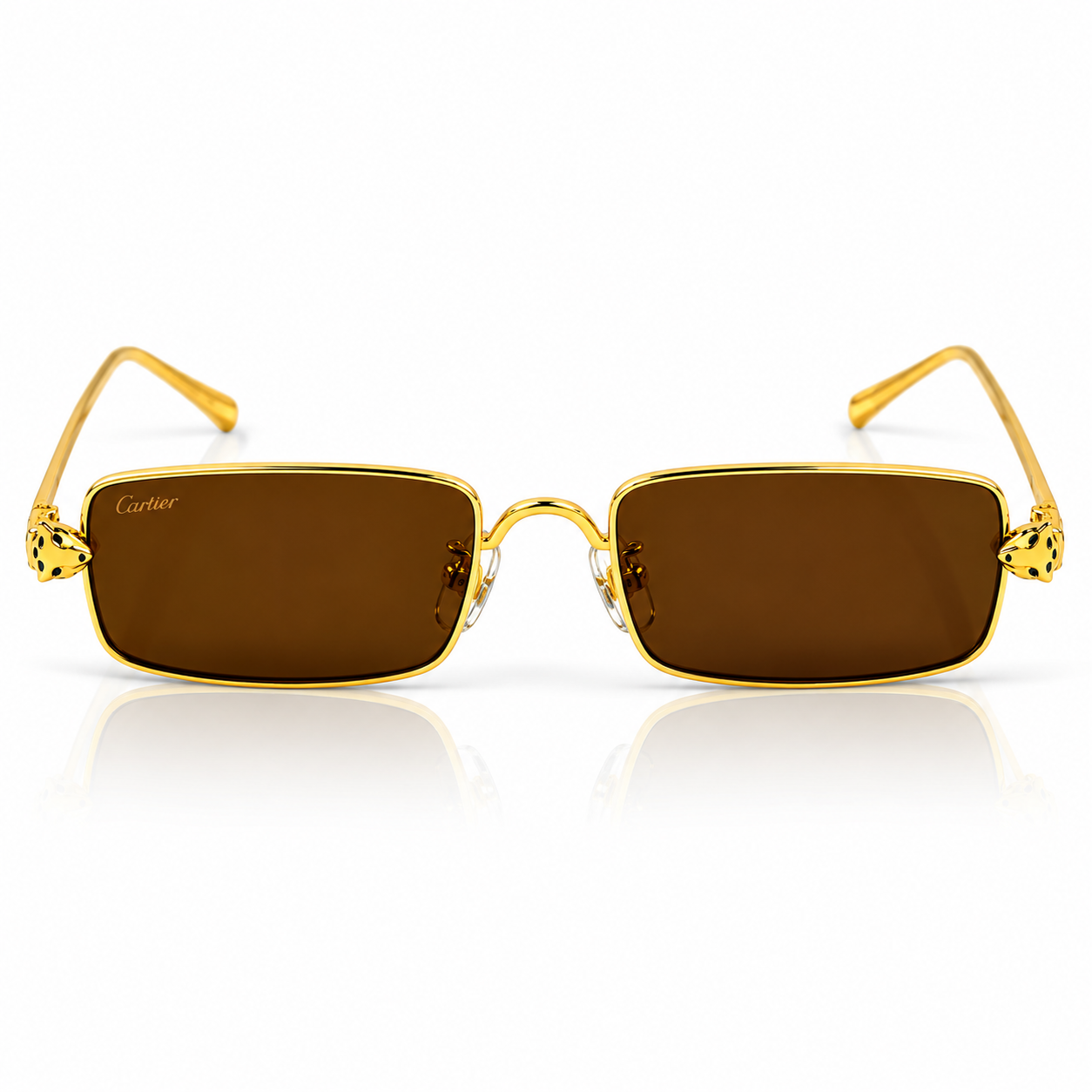 Cartier – 0473 - 54 – Golden Brown - Metal - Sunglasses – Unisex - Premium