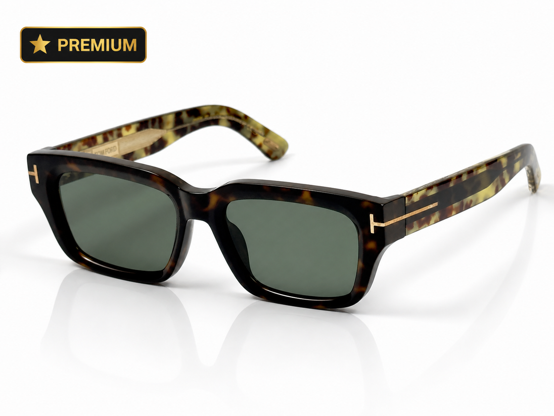 Tom Ford – 120S – 54 – Tortoise Green –  Acetate - Sunglasses – Unisex - Premium