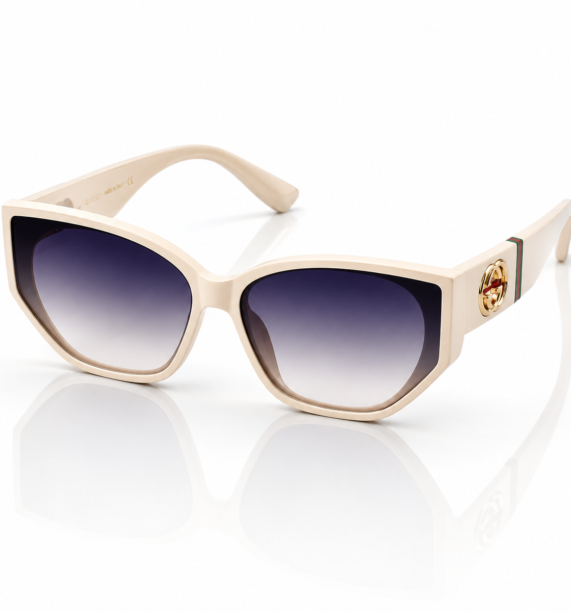 Gucci- 3362 – 62 – White Black Gradient – Acetate – Sunglasses – Ladies